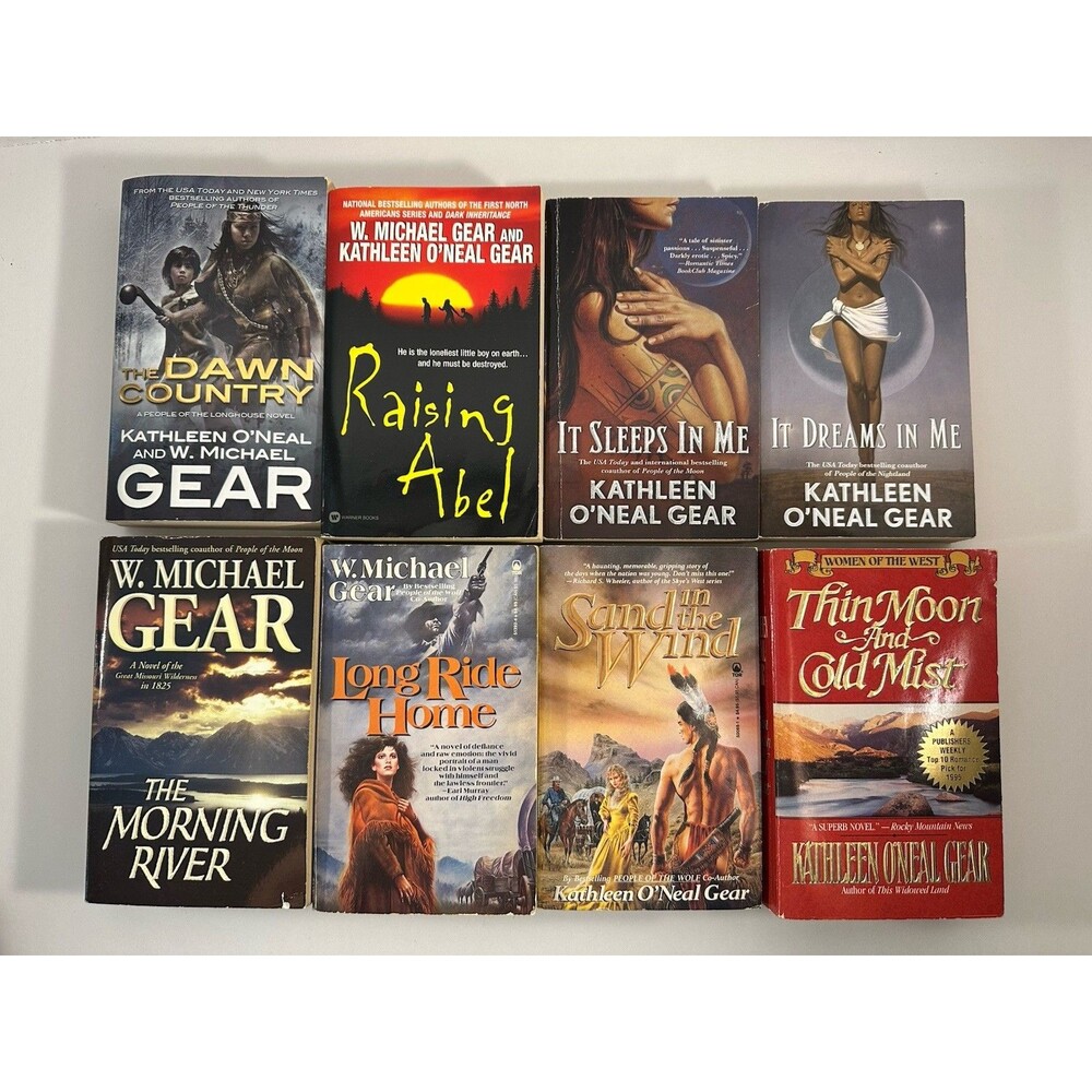Michael And Kathleen Gear Paperback Lot Of 8 Raising Abel Dawn Country Used